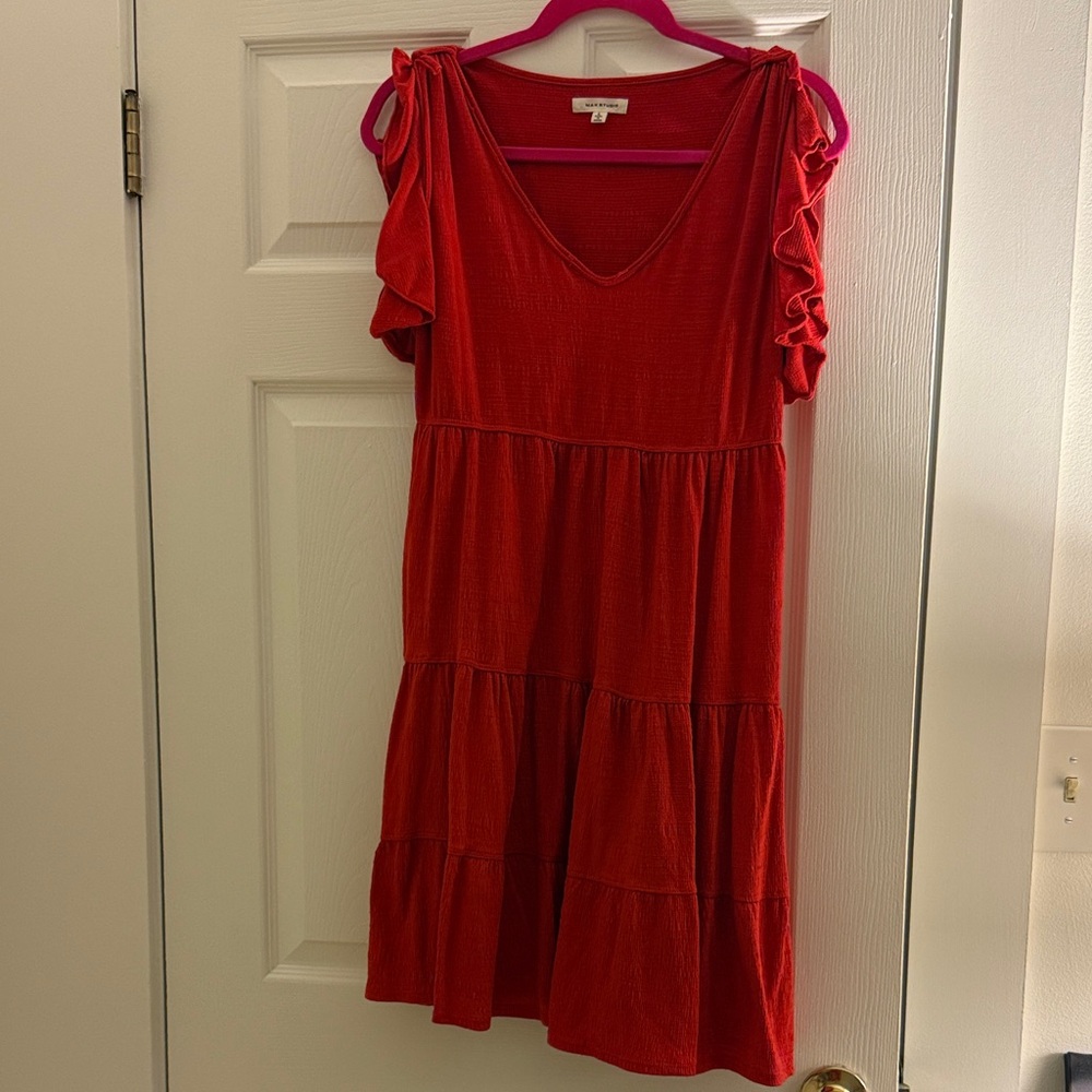 Max Studio Vibrant Red Mini Dress
